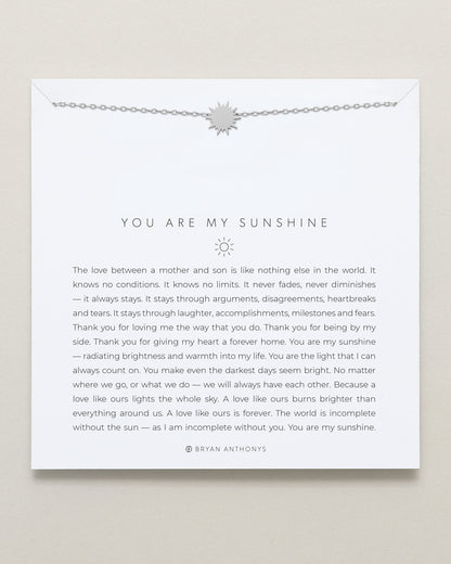 You Are My Sunshine Icon Necklace (Mother Son)