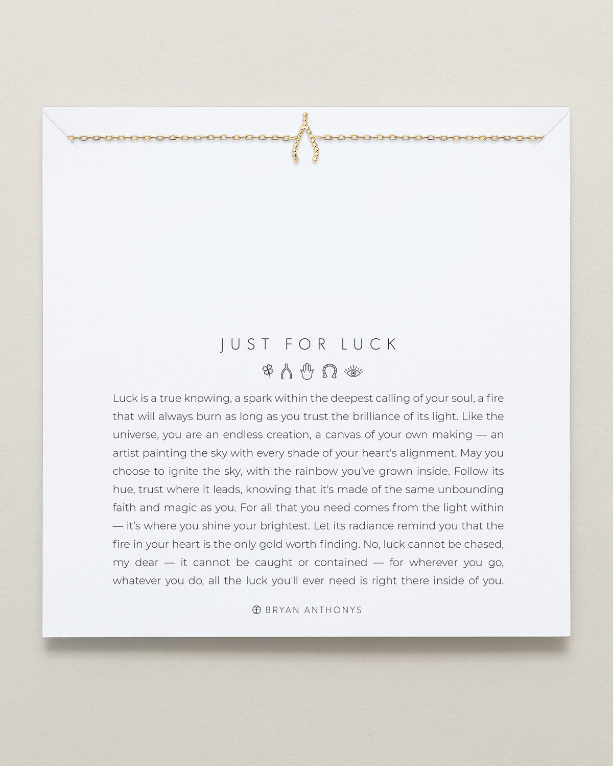 Just For Luck Wishbone Necklace