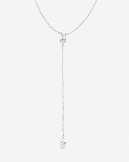 By My Side Pear Cut Lariat Necklace