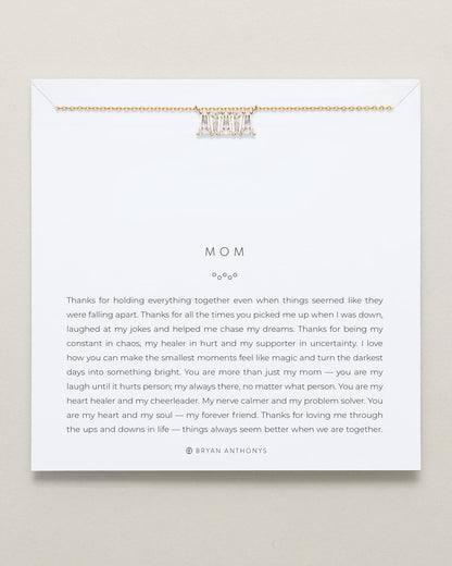 Mom Baguette Dainty Necklace