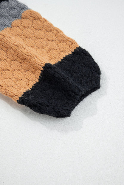Threaded Pear Abigail Block High Baggy Sweater