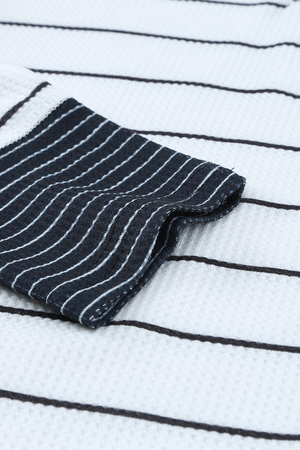 Threaded Pear Simone Henley Waffle Knit Top