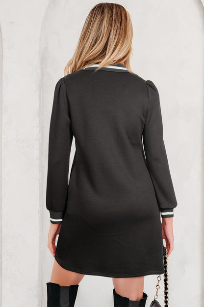 Threaded Pear Edith Sleeve Shift Mini Dress