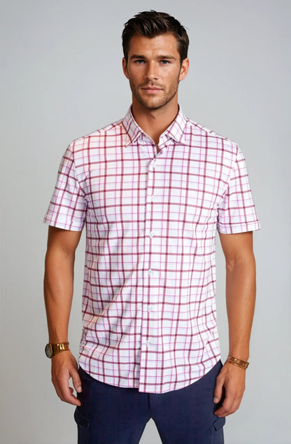 Carnaby Plaid Short Sleeve Tech Shirt