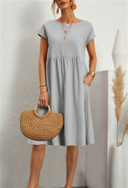 Women’s Summer A-Line Dress with Pockets
