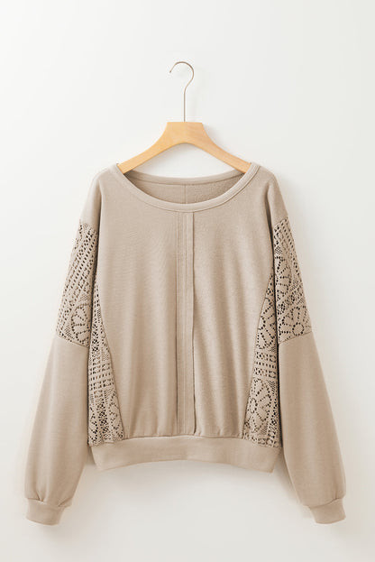 Threaded Pear Rheaissa Seam Ribbed Trim Sweatshirt