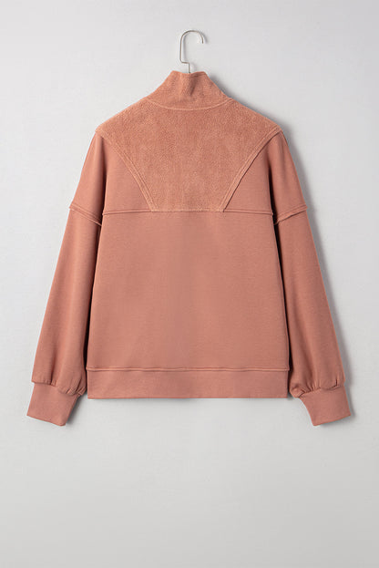 Threaded Pear Mabel Half Zipper Baggy Sweatshirt
