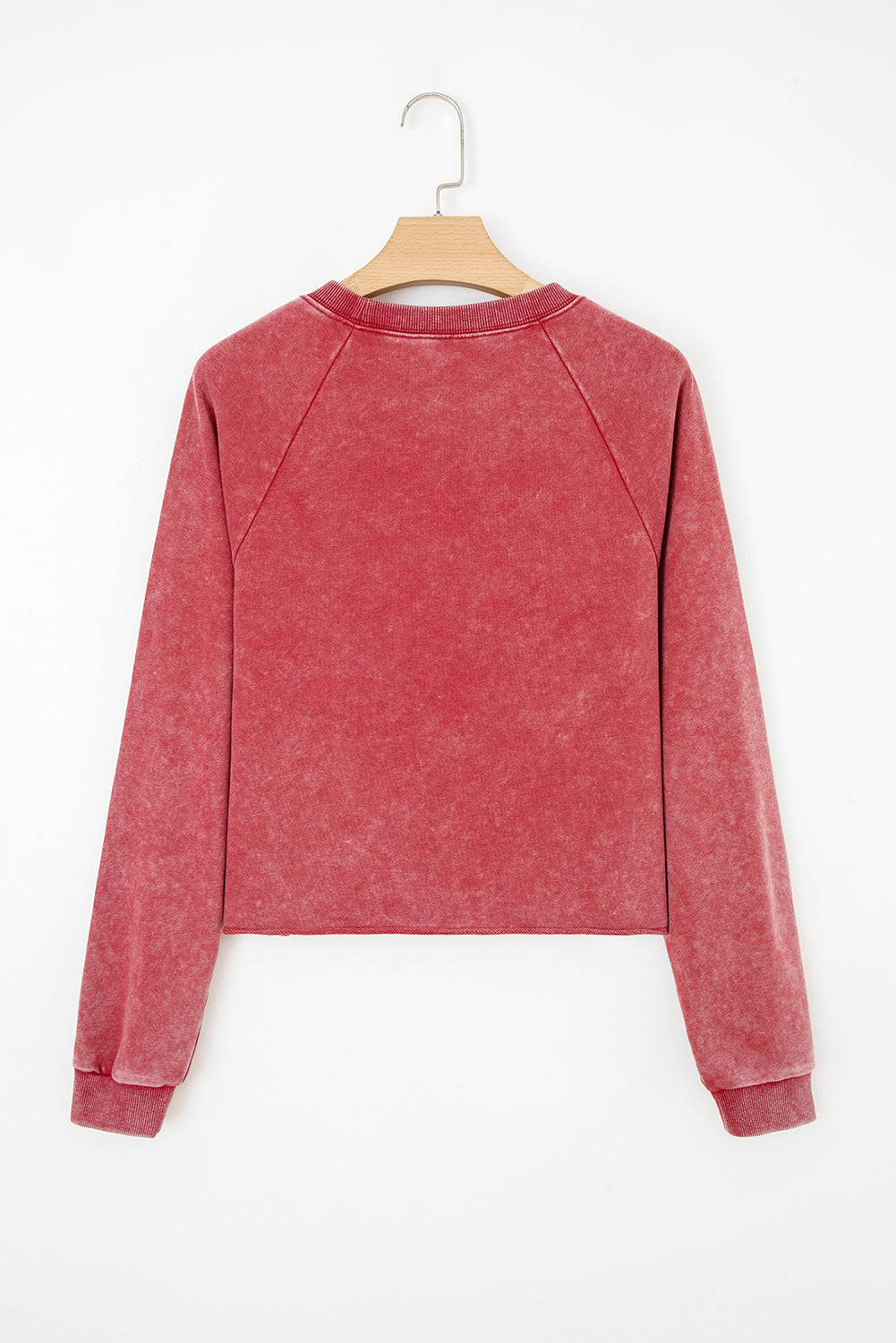 Threaded Pear Liberty Raw Hem Crop Sweatshirt