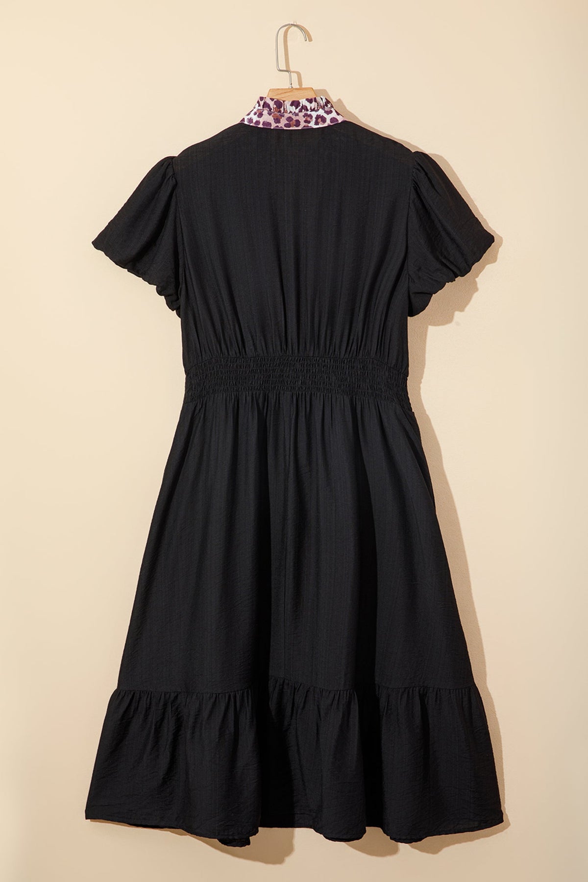 Threaded Pear Ana Smocked Waist Ruffled PLUS Dress