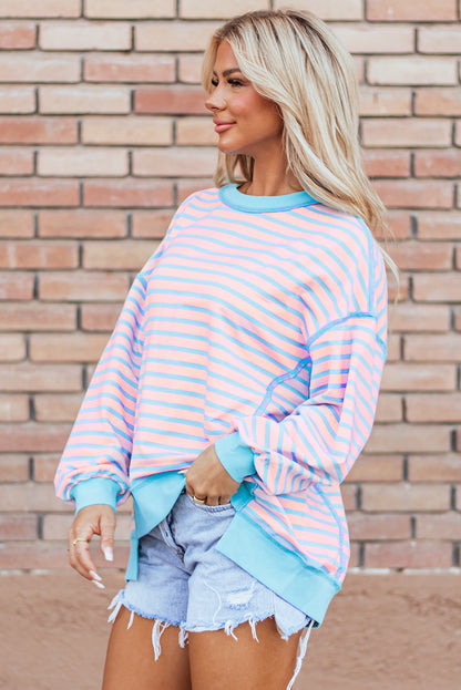 Threaded Pear Yareli Trim High Low Pullover