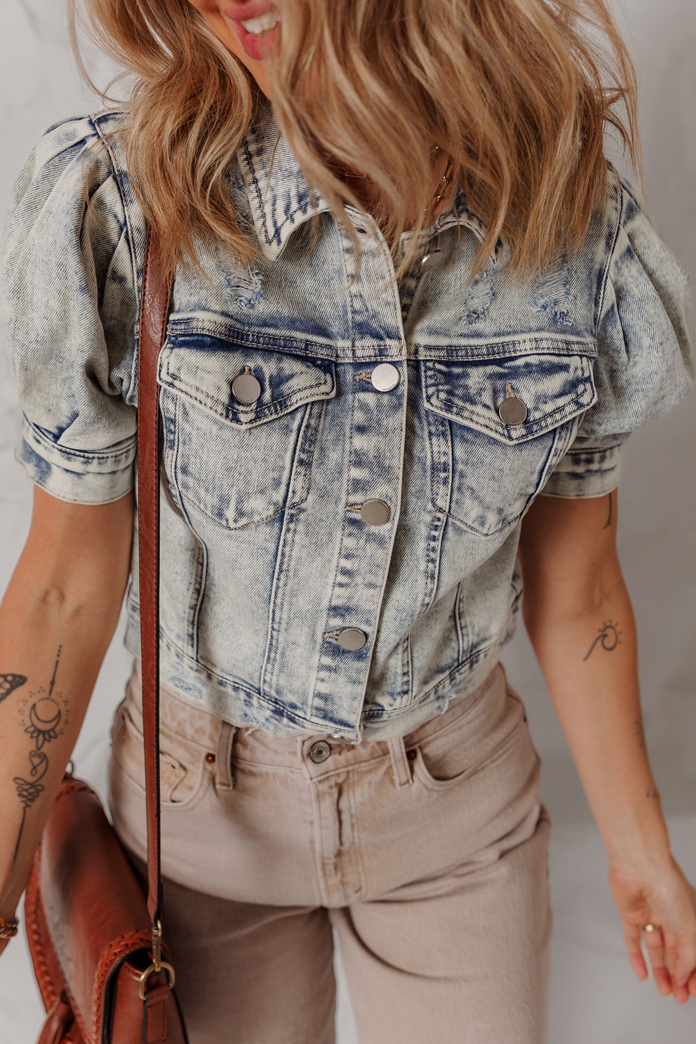 Threaded Pear Eleanor Chest Puff Sleeve Jacket