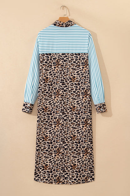 Threaded Pear Savannah Contrast Patchwork Long Shirt