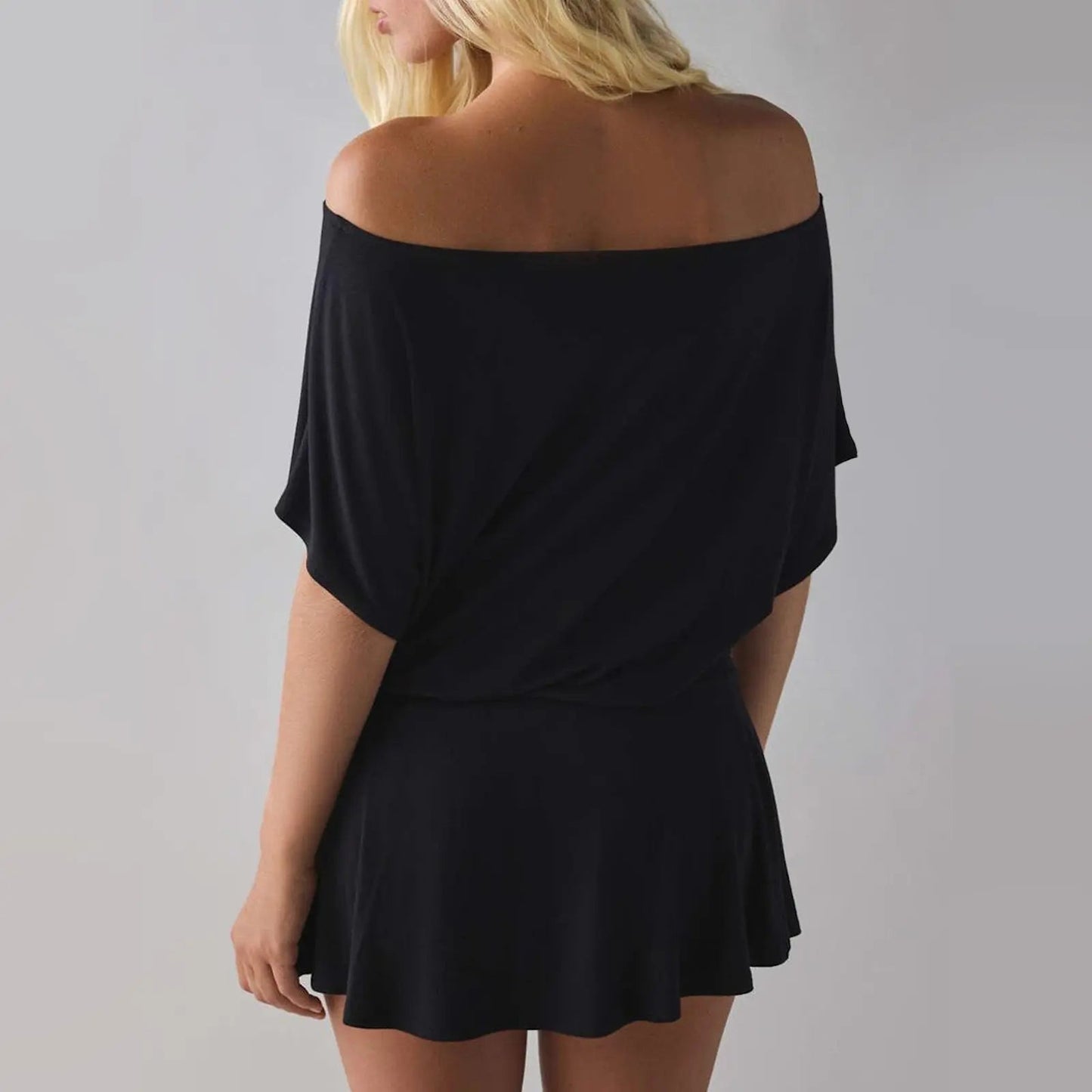 2026 Summer Spring Women's Draped Off-The-Shoulder Mini Dress