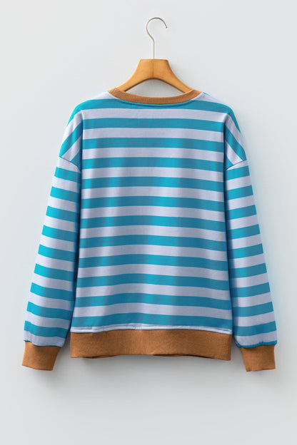 Threaded Pear Madiena Trim Drop Shoulder Sweatshirt