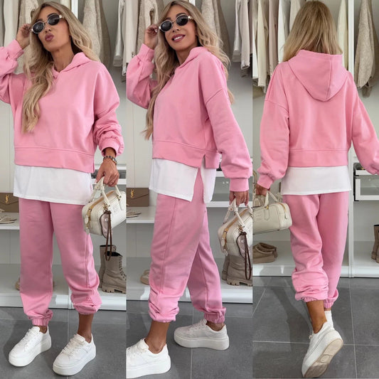 Women’s Hooded Sweatshirt Jogger Set