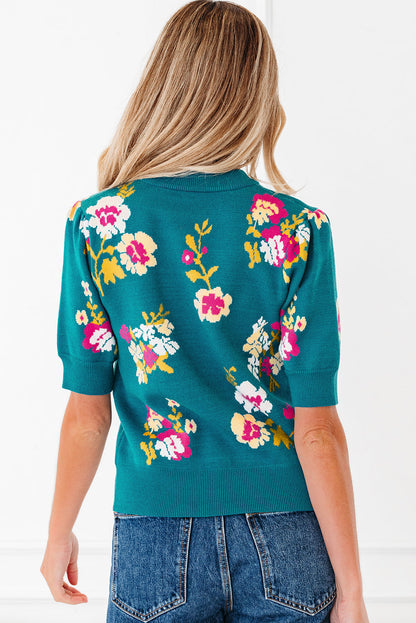Threaded Pear Joelle Sleeve Knitted Top