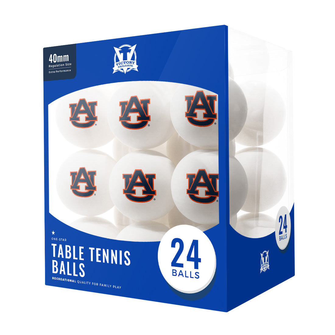 Auburn Tigers Ping Pong Balls (24-Pack)
