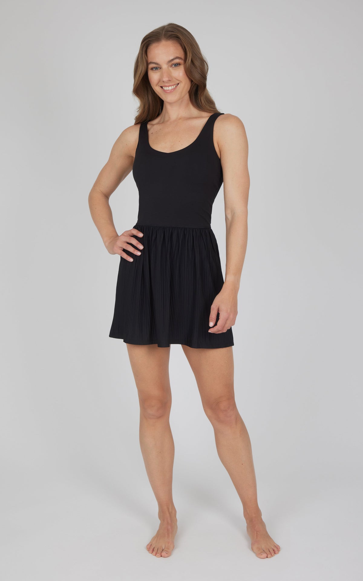 90 Degree by Reflex Jersey Charming Pleated Tennis Dress