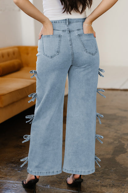 Threaded Pear Maryam Straight Leg Loose Jeans