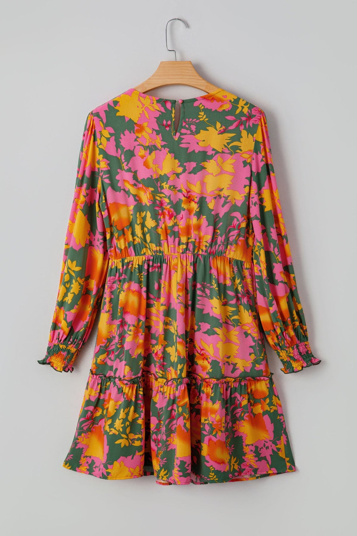 Threaded Pear Anna Smocked Ruffled Mini Dress