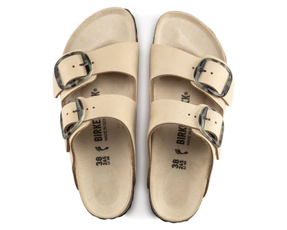 Birkenstock Arizona Big Buckle Nubuck Leather Almond Sandals