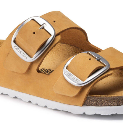 Birkenstock Arizona Big Buckle Nubuck Leather Apricot Sandals