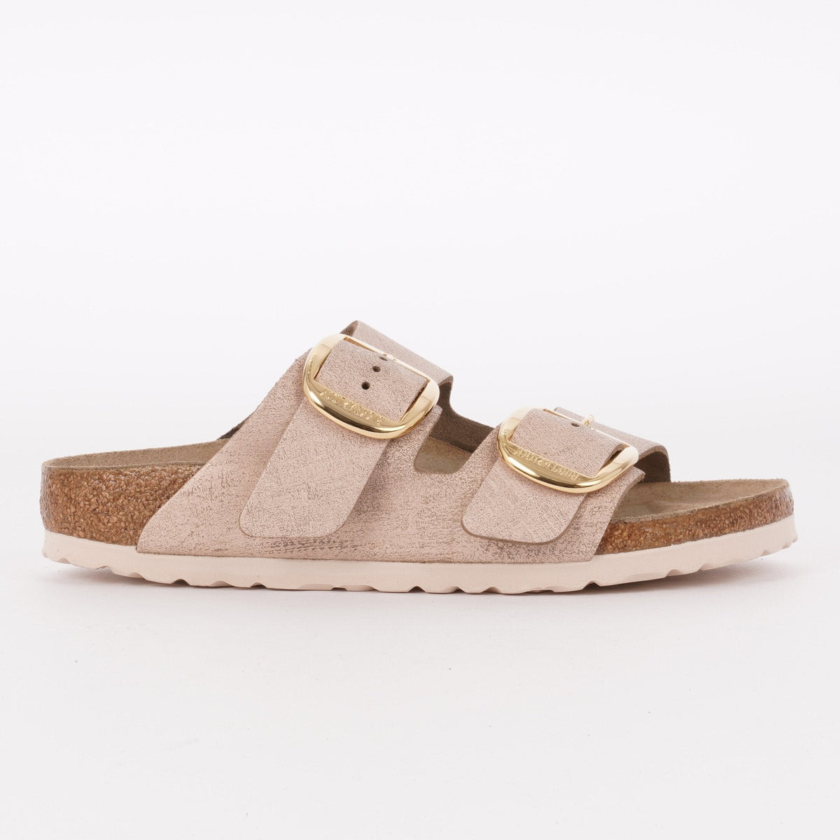 Birkenstock Arizona Big Buckle Leather Washed Metallic Rose Gold Sandals