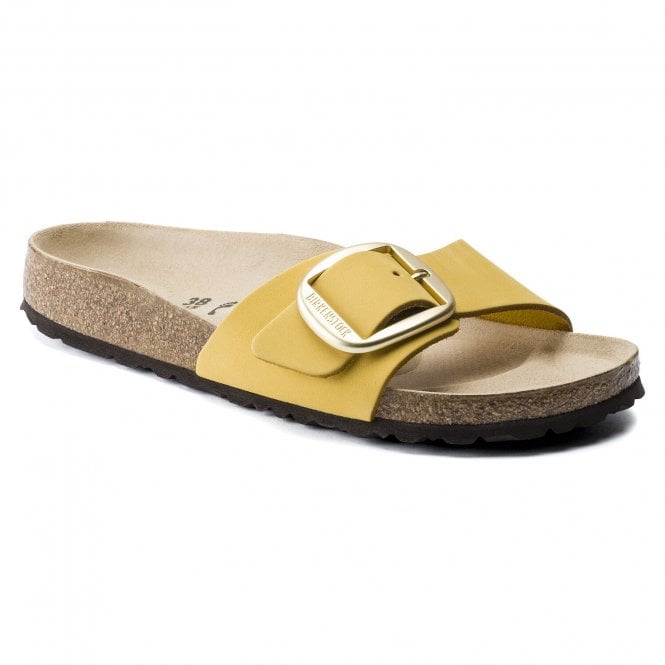 Birkenstock Unisex Madrid Big Buckle Nubuck Leather Ochre