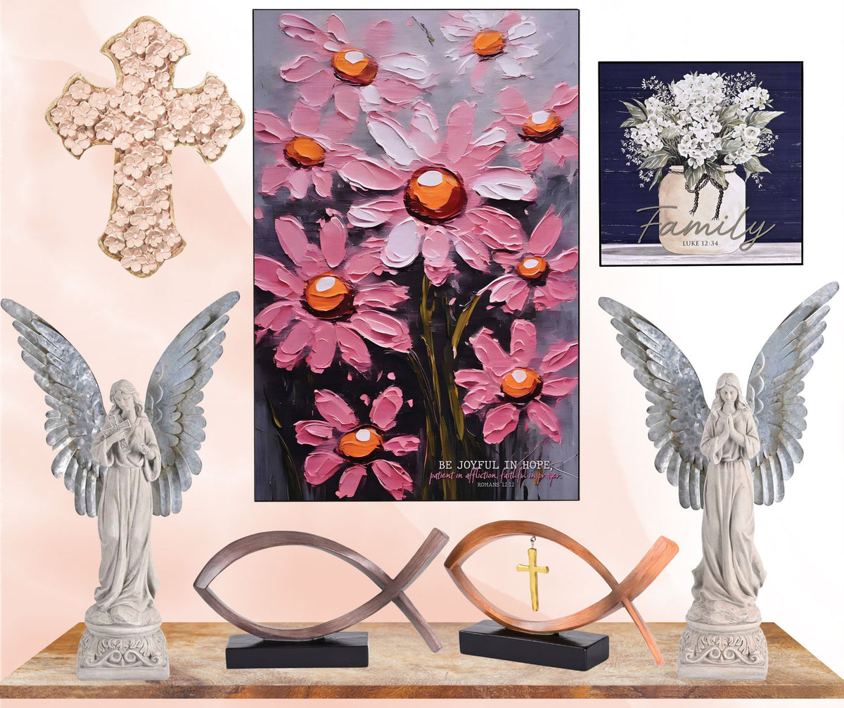 Angel Figurine Cross Detachable Wings