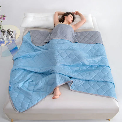 Dual-Sided Cooling Throw Blanket