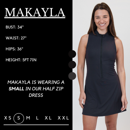 Constantly Varied Gear Half Zip Dress - Black