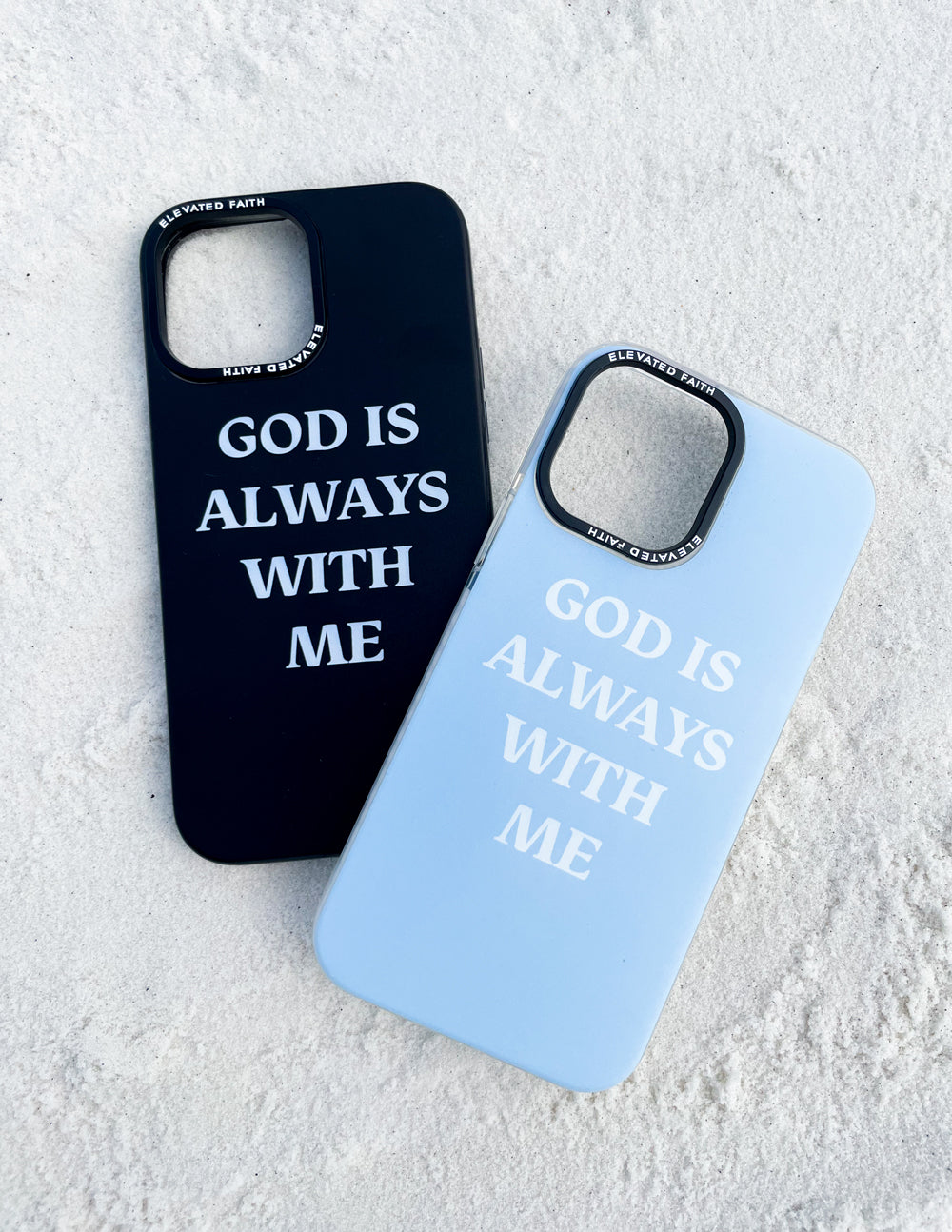 Elevated Faith Black God is Always With Me Phone Case