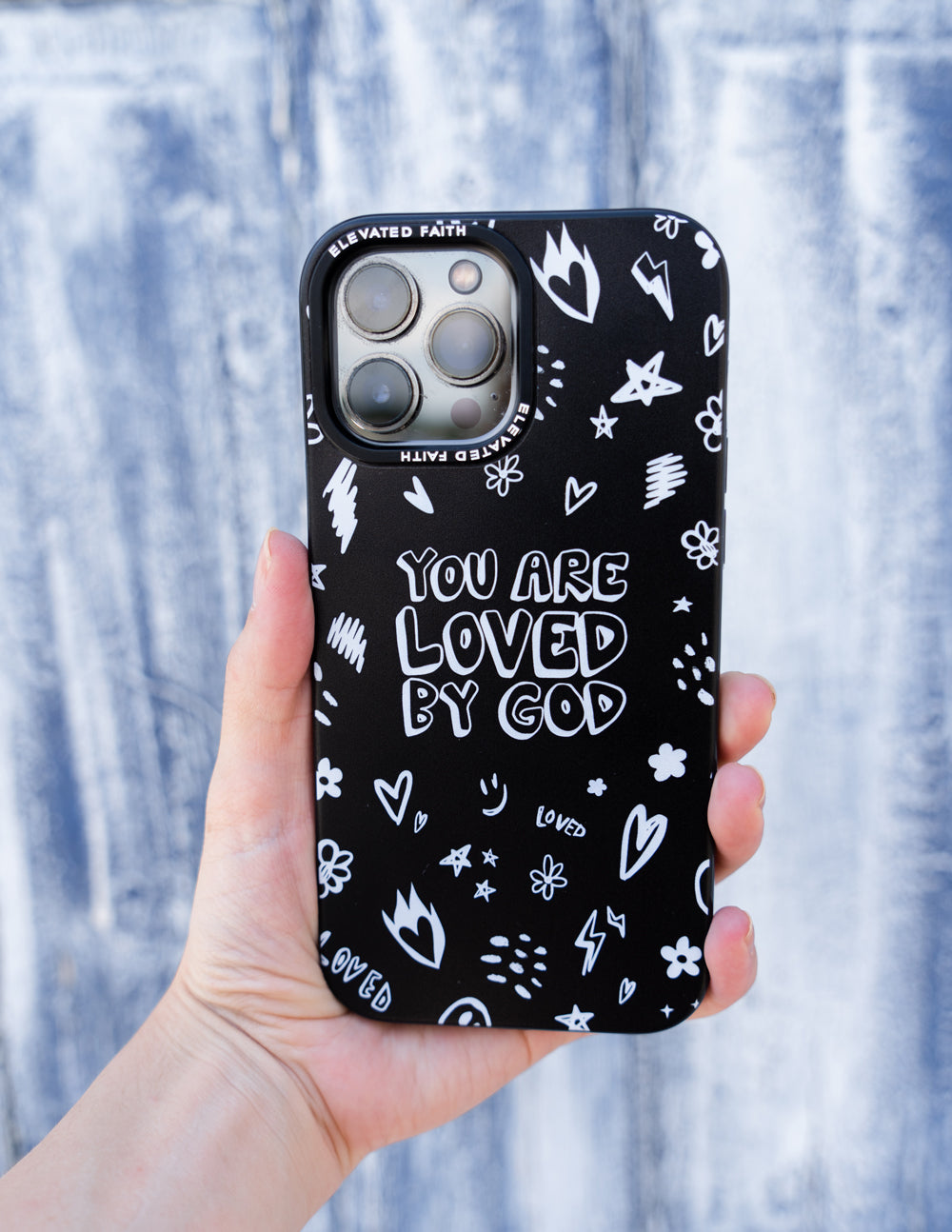 Elevated Faith Black You Are Loved By God Phone Case