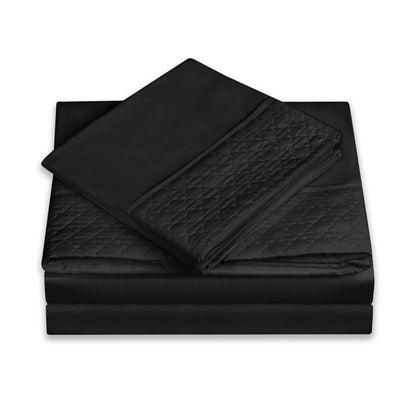 Elegant Comfort Quilted 4-Piece Sheet Set, Premium Hotel Quality