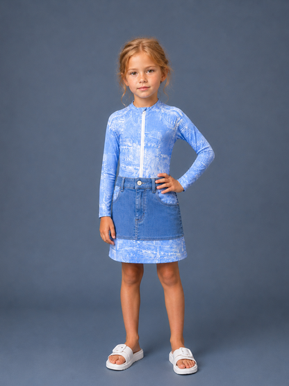 Blue Jean Girls Swim Set Short