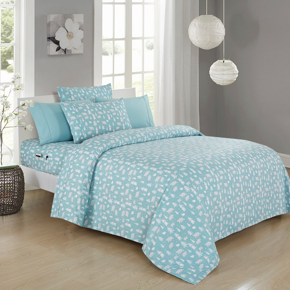 Elegant Comfort 6-Piece Christmas & Holiday Sheet Set - Soft as a Hotel Premium Quality