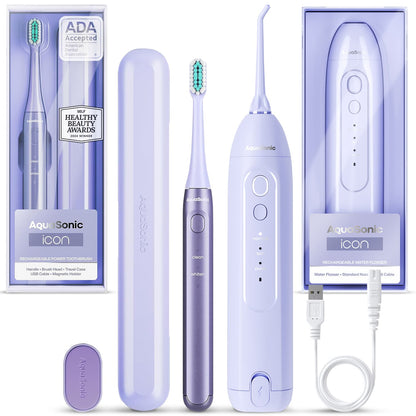 AquaSonic ICON Toothbrush & Flosser Bundle