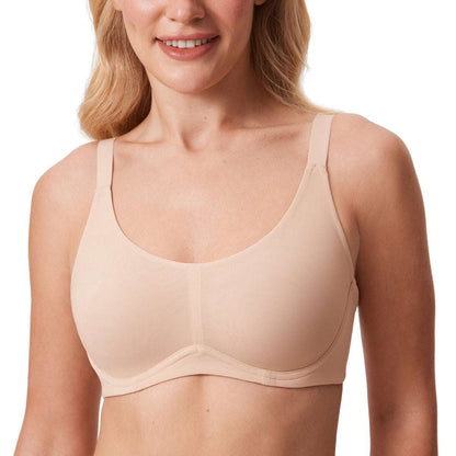 Sheer Double-Layer Mesh Full Coverage Underwire Support Bra
