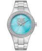 Dkny Women Watch, Silver Color Case, Blue Dial, Silver Color Metal Bracelet, 3 Hands, 5 Atm