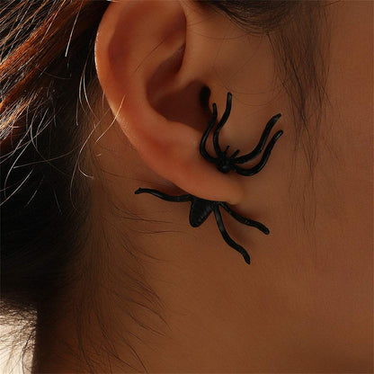 Black & Silvertone Spider Ear Jacket
