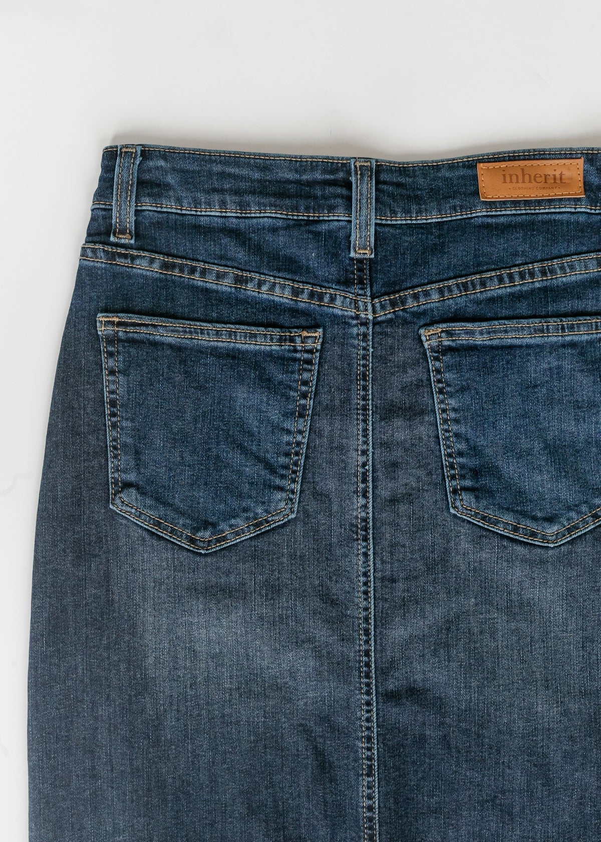 Bria Dark Wash Denim Maxi Skirt