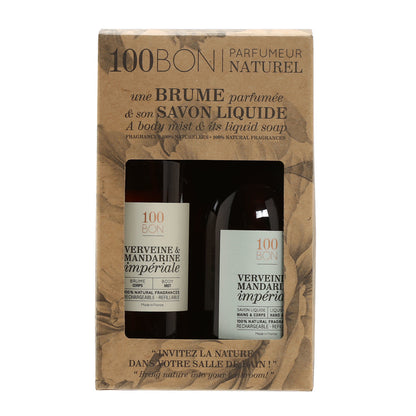 100Bon Verveine & Mandarine Liquid Soap and Body Mist Bath Set