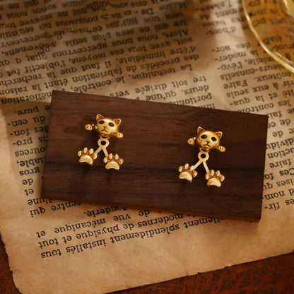 Cat Split Stud Earrings