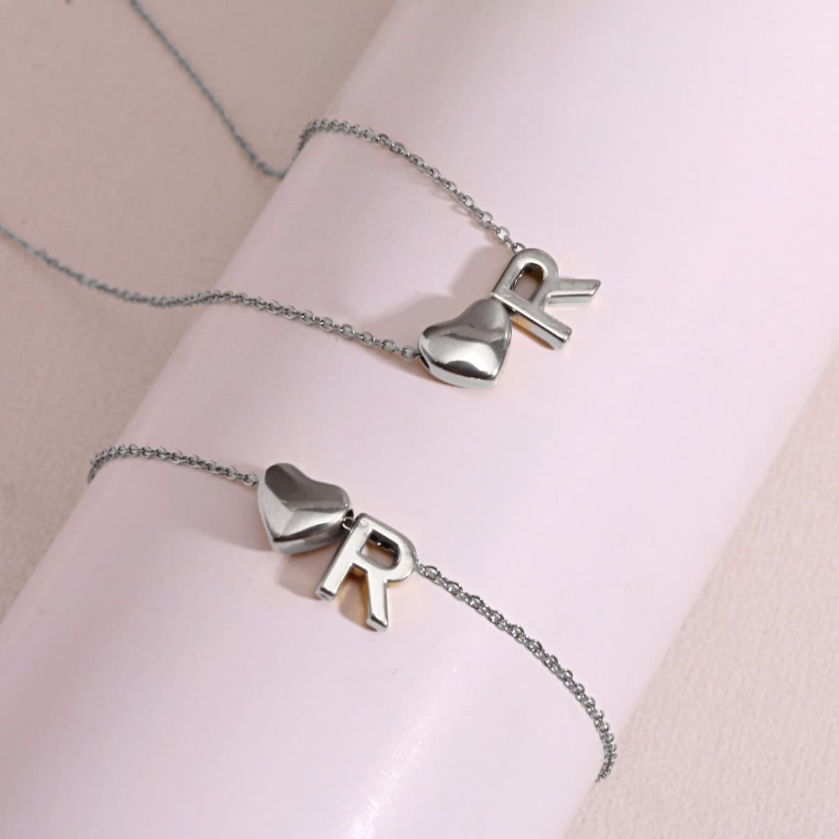 Dainty A-Z Initial Heart Necklace