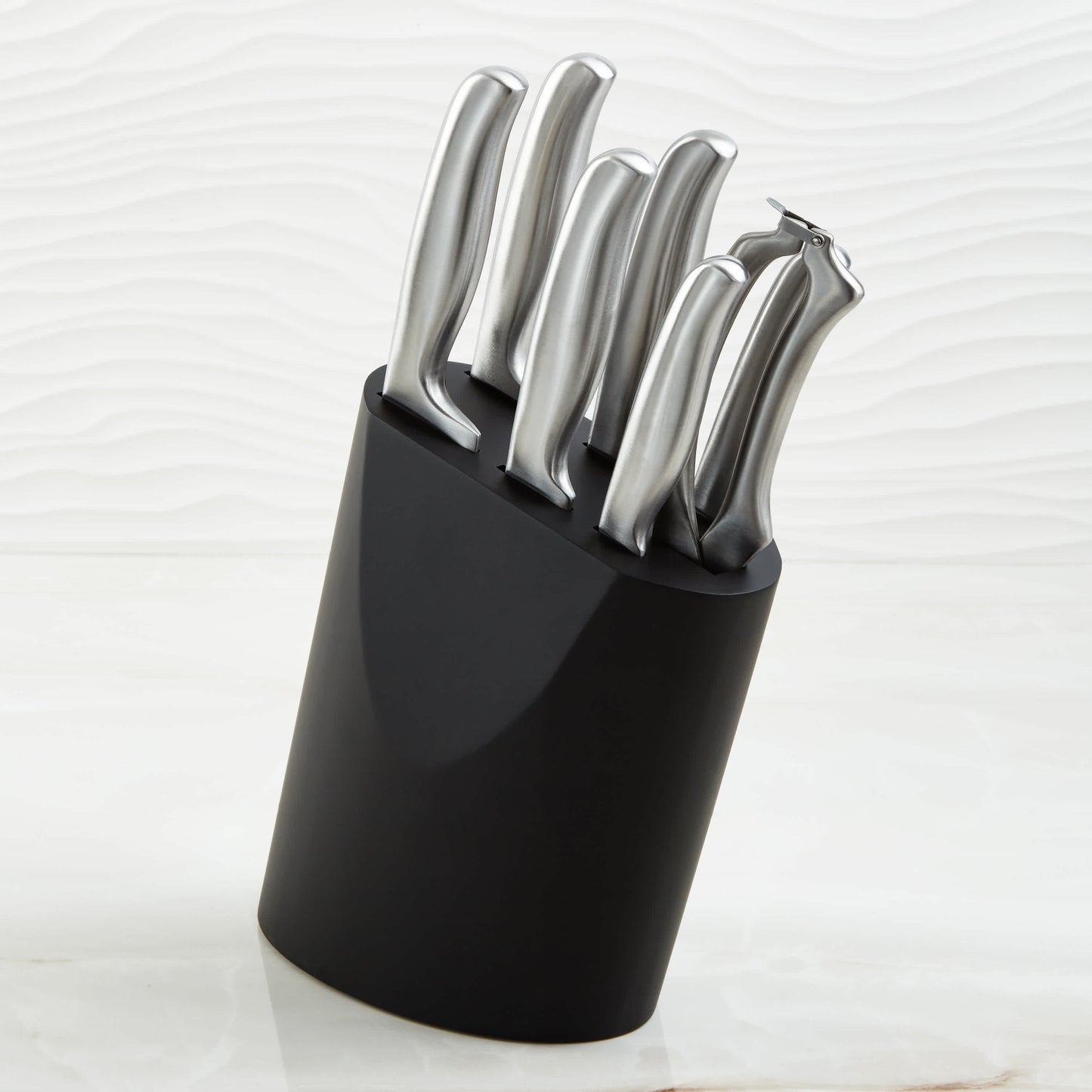 BergHOFF DiNA Frame 8pc Stainless Steel Knife Block Set