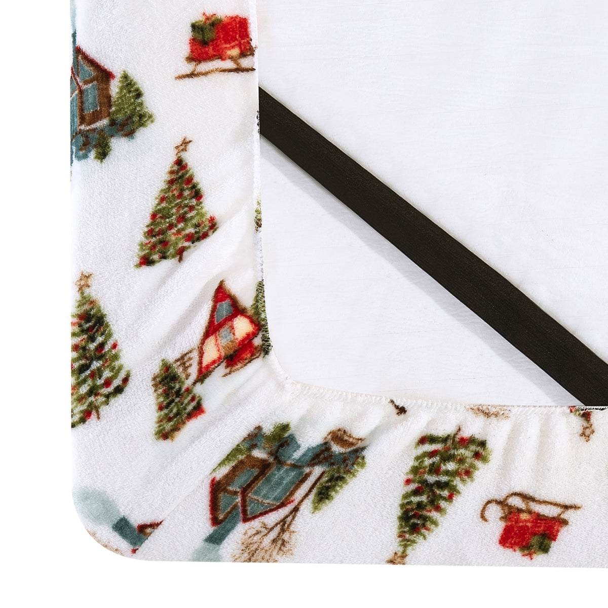 Elegant Comfort 4-Piece Holiday Christmas Velvet Plush Flannel Sheet Set