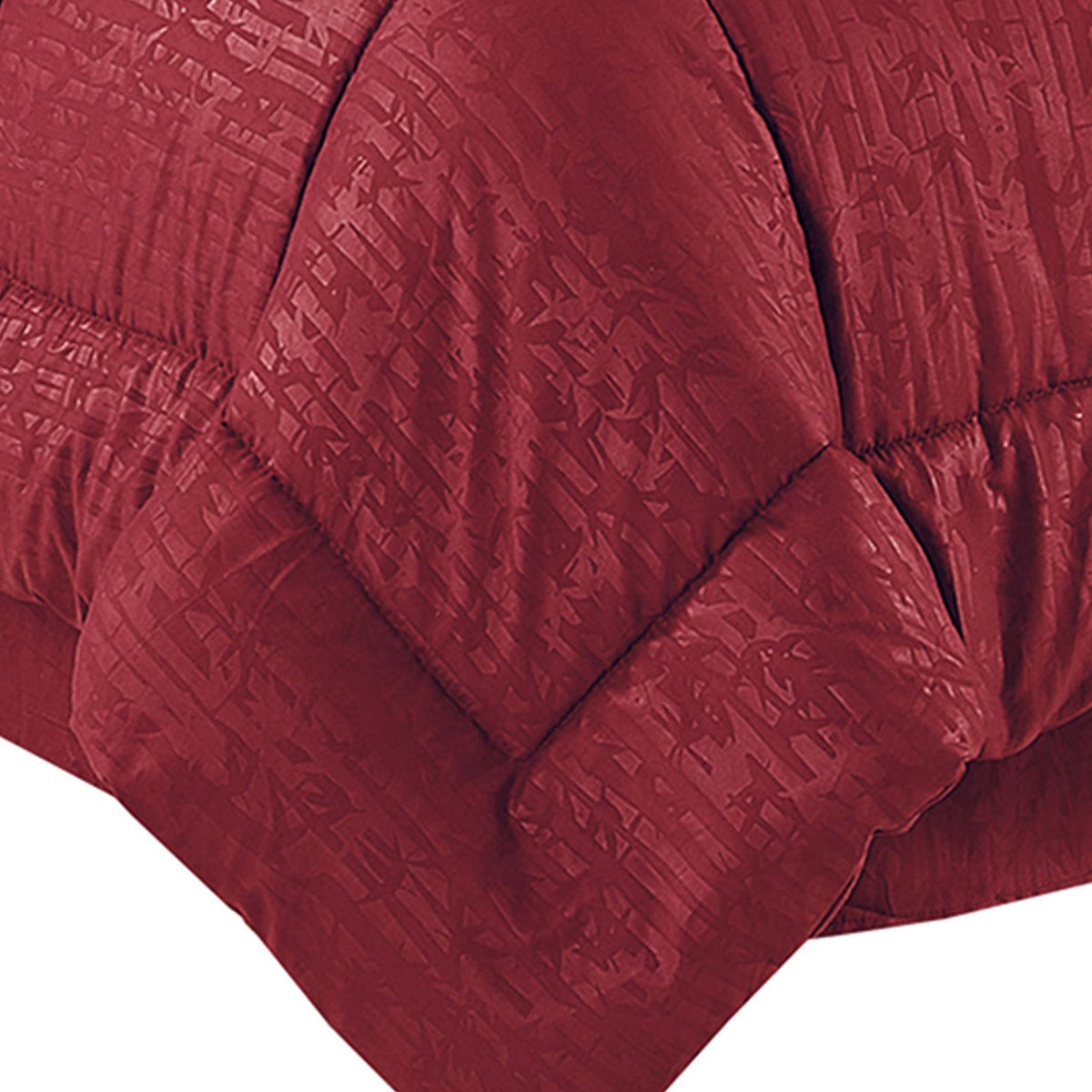 Elegant Comfort 8-Piece Bamboo Floral Pattern Comforter Set- Includes 4-Piece Sheet Set with Double Sided Storage Pockets