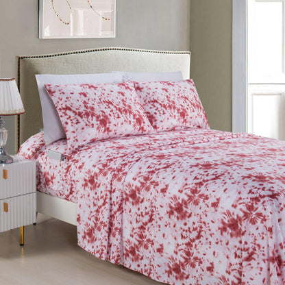 Elegant Comfort 6-Piece Colorful Tie Dye Pattern Sheet Set - Soft as a Hotel Premium Quality Bedding
