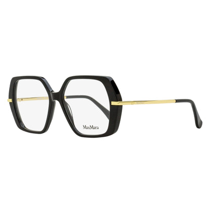 Max Mara Geometric Eyeglasses MM5175 001 Black/Gold 52mm