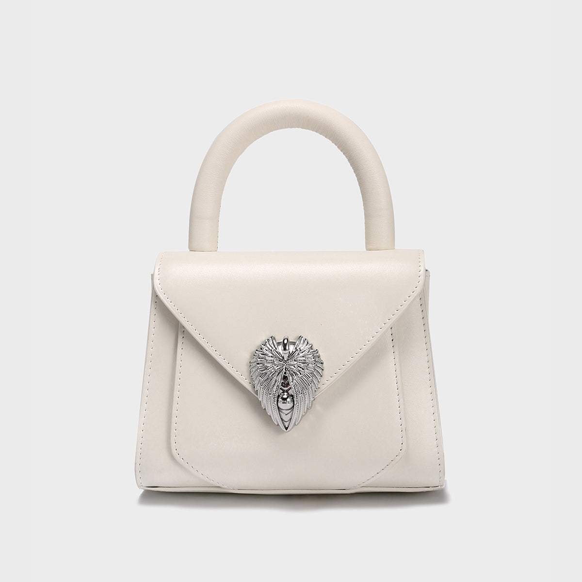 Avant Garde Silver Chain Strap Leather Satchel